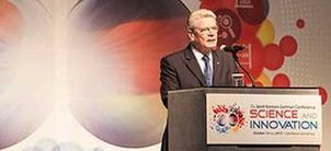 German President Gauck speaks at the Conference in Seoul